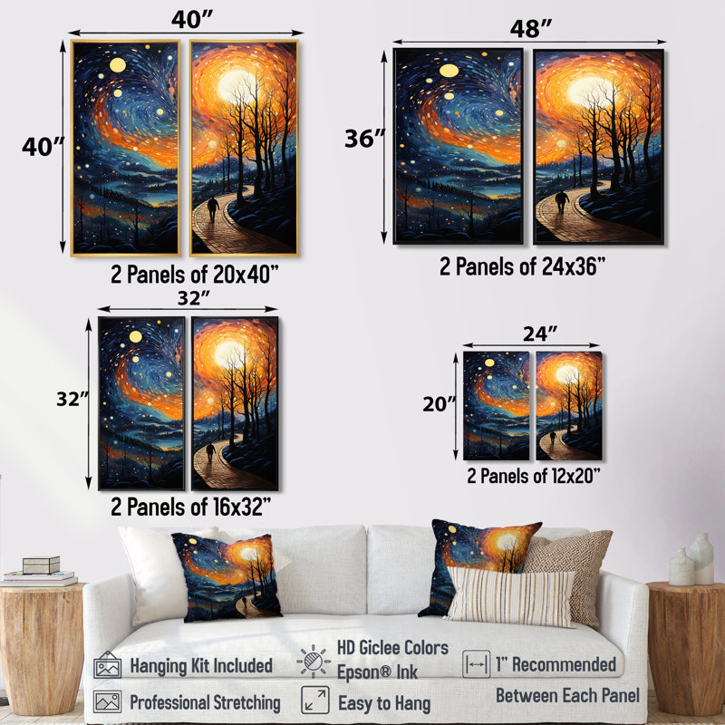 Art mural sur toile, "Spiritual Enlightenced Path" - jaune, 40" H x 40" W, Impression encadrée flottante, Black