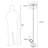 Hemion 72.8" RGB LED Black Torchiere Modern Floor Lamp with Remote Control and Foot Switch