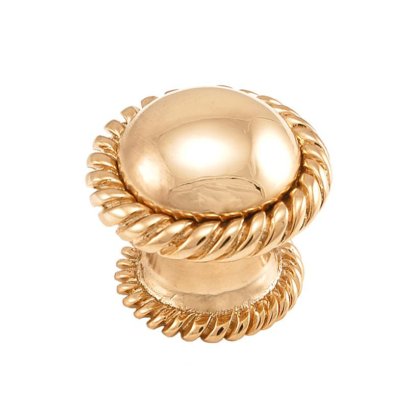 Equestre Mushroom Knob, Polished Gold, 1.125" H x 1.125" W x 1.125" D
