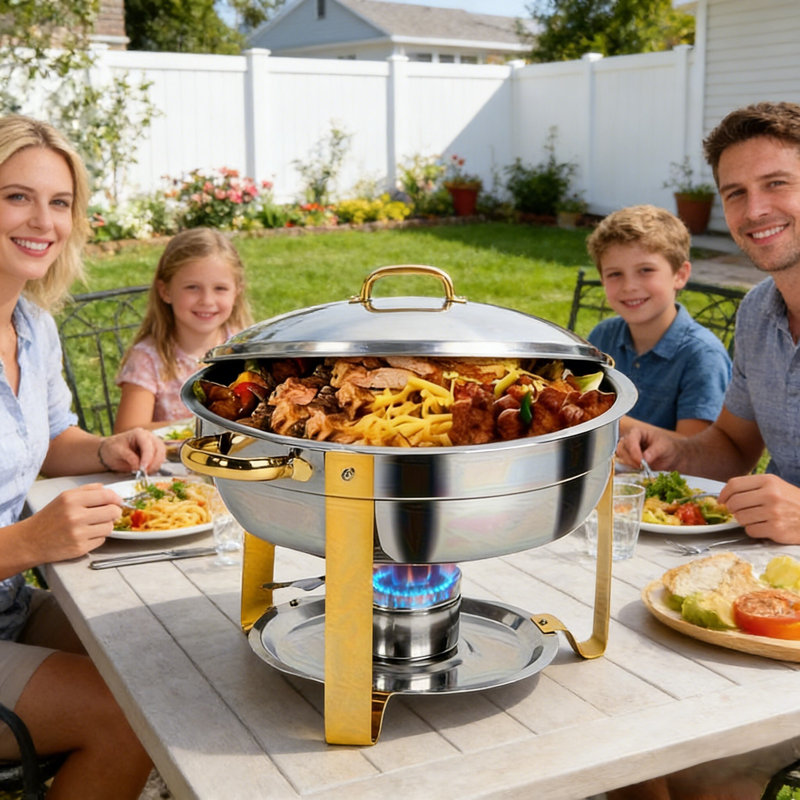 Réchaud à buffet en acier inoxydable