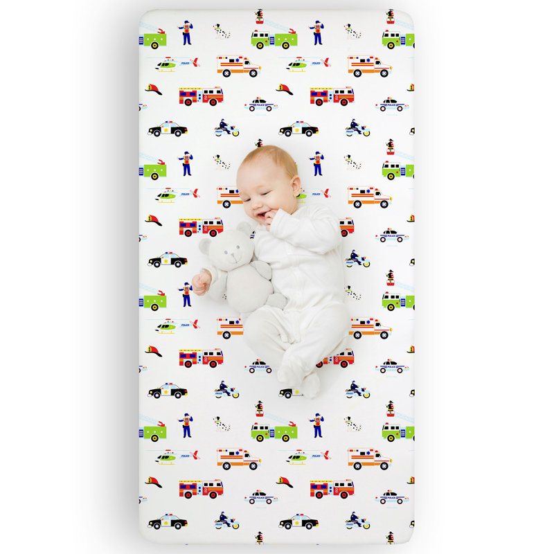 Wildkin Kids 100% Microfiber Crib Sheet – Soft, Breathable Fitted Sheet - Heroes