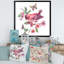Oiseau sur une branche en fleurs I - peinture sur toile-67464659-67464655