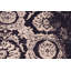 Tapis noir / ivoire en laine noué à la main à motif damassé Frostley 5 pi x 8 pi 2 po Frostley