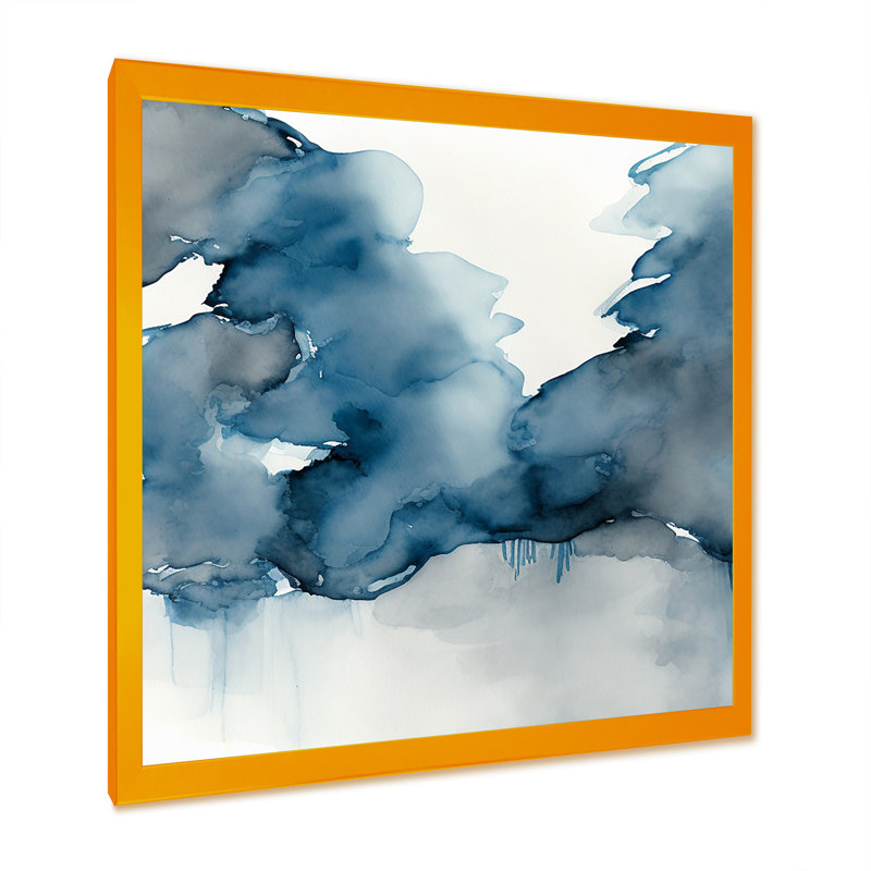 «Through The Sapphire Blue Clouds II», reproduction sur toile, Impression dorée sur toile encadrée, L 36 po x H 36 po