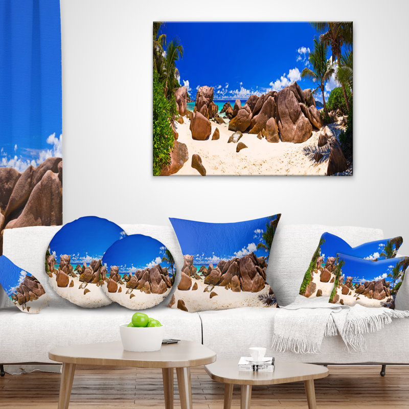 Coussin lombaire avec paysage tropical