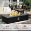 Foyer rectangulaire en terrazzo noir