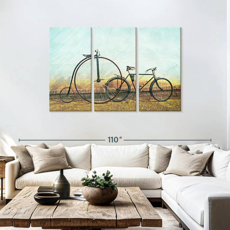 Mehar Vintage Victorian Bikes, 48" H x 74" W