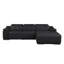 Canapé modulaire en forme de L 3 pièces en cuir véritable noir avec 2 fauteuils inclinables électriques et appuis-tête réglables NOIR-130816614-130816618