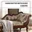 Fauteuil impérial en bois massif de style brun 74,8 po