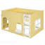 Lit mezzanine double pour enfant avec guirlande lumineuse à DEL, jaune primevère-133411472