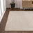 Wolcott Modern Minimalist Pinstripe High-Low White/Gold Rug-1352399603