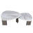 Contemporary Style Triangle 3Pc Table Set 1X Nesting Coffee Table 2X End Table Marble Pattern Space Saving Design Primary Living Room