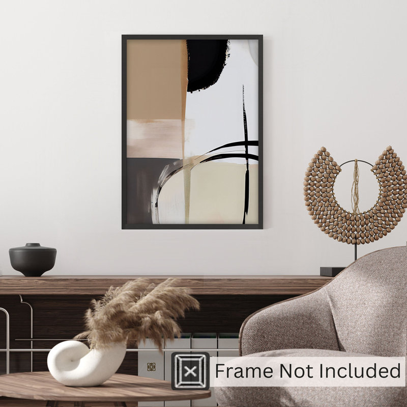 «Abstract Minimalist Abstract II», reproduction d'art non encadrée scandinave, H 7 po x l 5 po