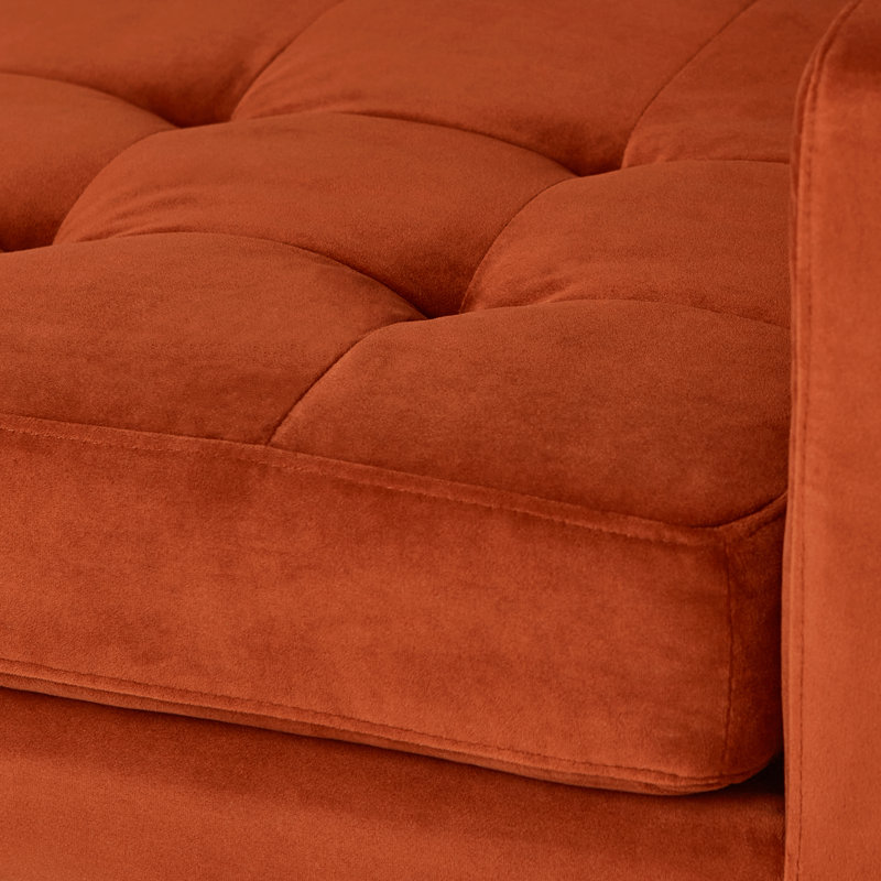 Towne Upholstered Sofa, Velvet Russet Velvet
