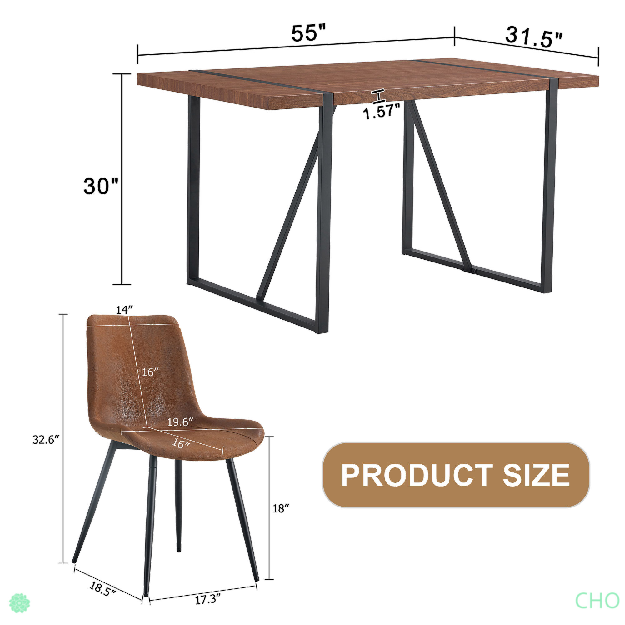 George Oliver Table And Chair Set. A Minimalist Retro Rectangular ...