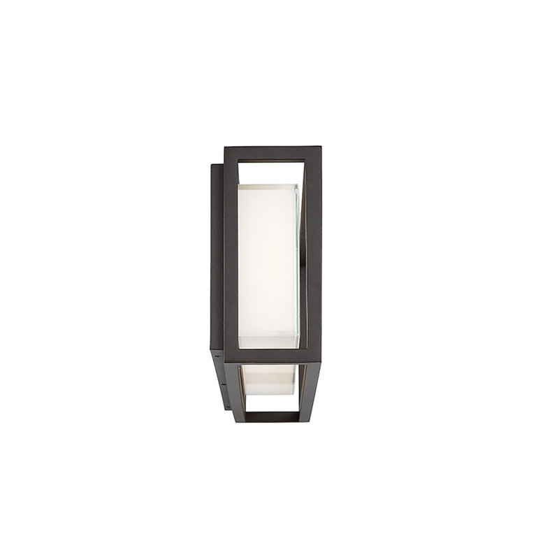 Plafonnier encastré d'extérieur avec cadre, H 8 po x l 20 po x P 4 po, Bronze