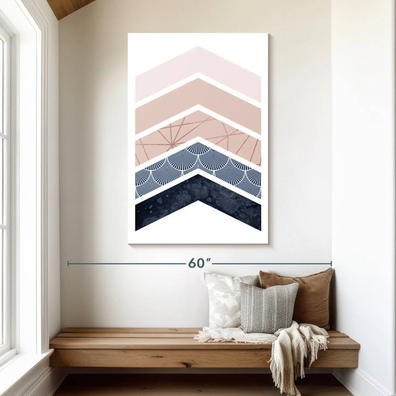 Avery Pink Navy I, 48" H x 32" W