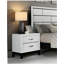 Meuble de chambre en bois moderne moderne à deux tiroirs blanc brillant