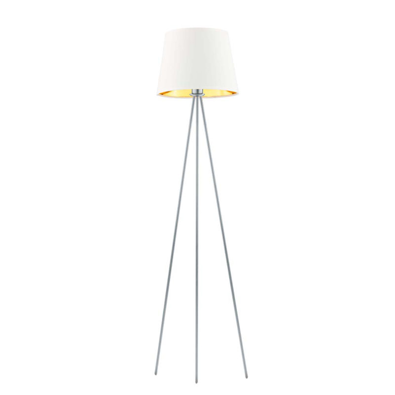 Gregg 153cm Tripod Floor Lamp, White, Chrome
