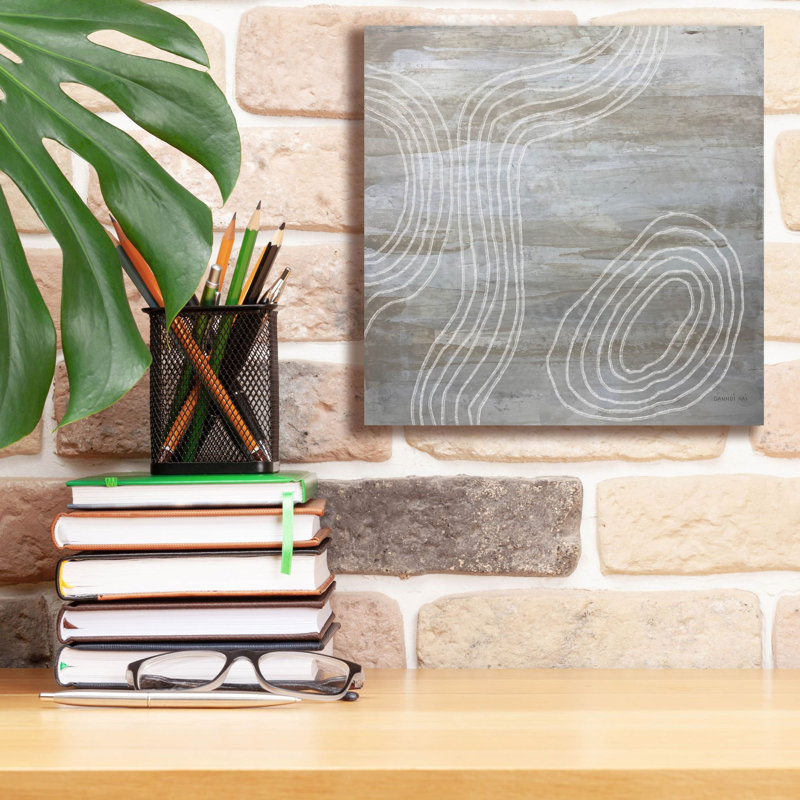 «Beige Abstract 2» par Danhui Nai, art mural sur toile, H 12 po x l 12 po