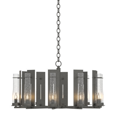 New Town 10 - Light Unique/Statement Wagon Wheel Chandelier