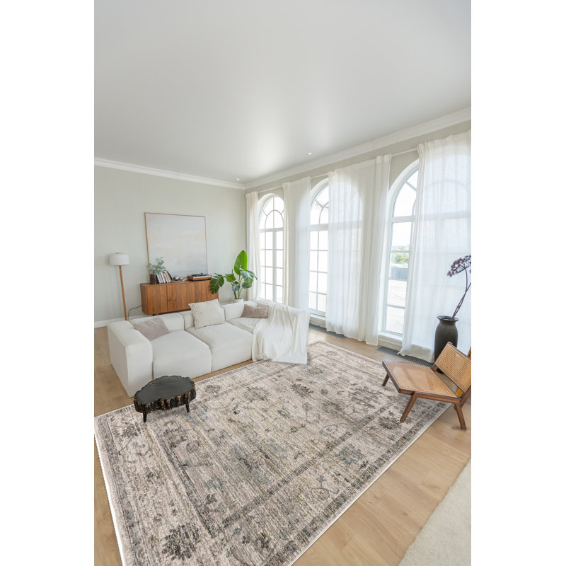 Chavonda Beige Area Rug, Rectangle 120 x 160cm