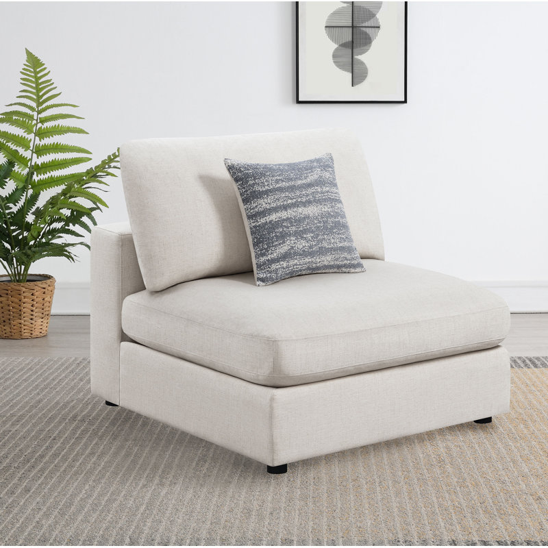 Fauteuil rembourré Artzt beige, Mélange de polyester beige