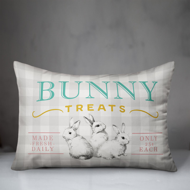  Housse et insert de coussin rectangulaire Bunny Treats