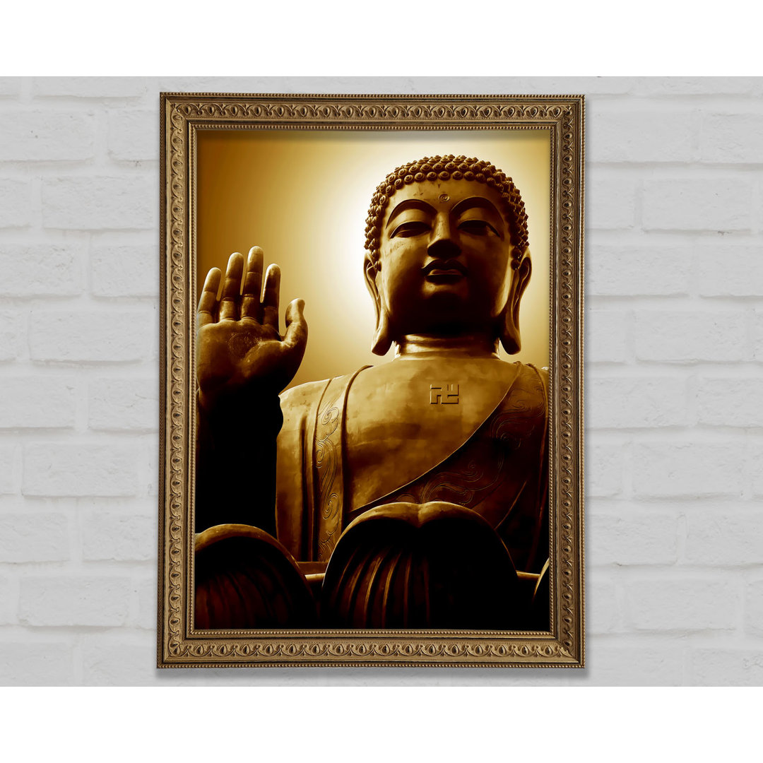 Sepia Buddha Statue - Druck