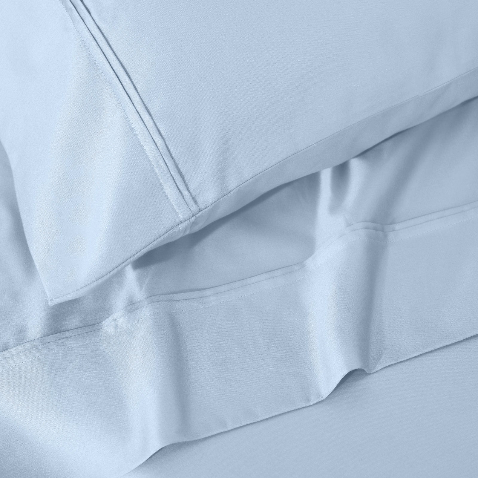Mellark Cotton Pillowcase, Light Blue, Standard Pillowcase