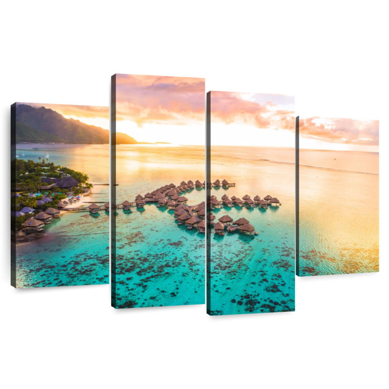 Lilie Moorea, pavillons flottants, H 42 po x l 68 po