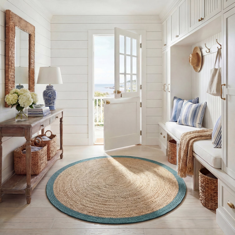 Auckland Natural/Light Blue Rug