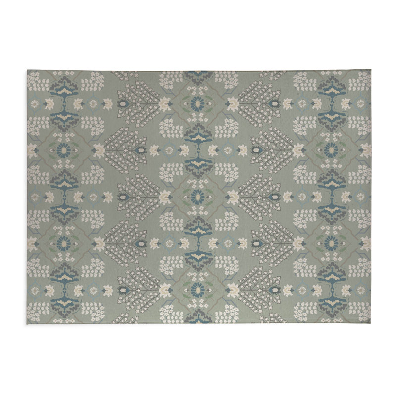 Tapis de cuisine léger antidérapant Tilly, Sauge, Rectangle 4pi x 6 pi