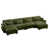 Velours vert olive est en rupture de stock