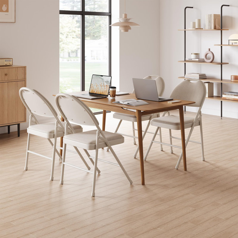 Ensemble de 2 chaises pliantes, Beige