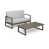 Coussin gris clair / structure grise