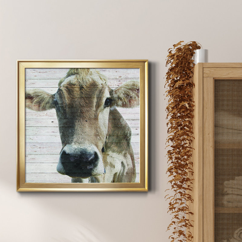 Maude - cadre photo, impression sur toile, Encadrement doré, H 34,5 po x l 34,5 po x P 1,5 po