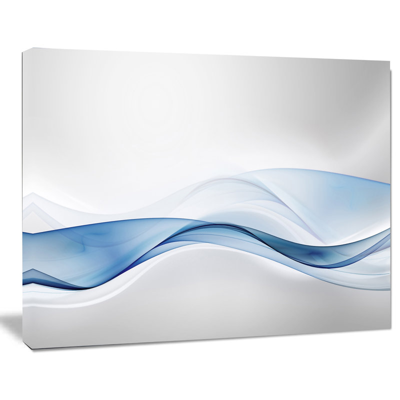 Abstract Canvas Wall Art, Water Splash 3D Wave Print - 3D Wave of Water Splash, 18" H x 34" W x 1" D, Wrapped Canvas