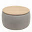 Repose-pieds rond avec rangement, table de bout et repose-pieds-1767544182