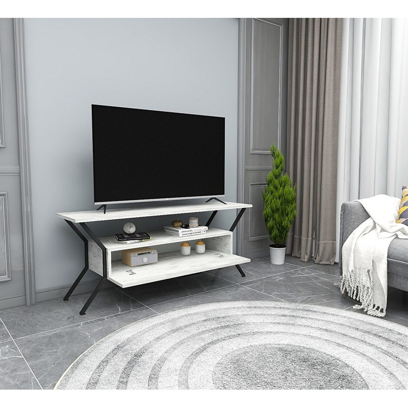 Alburnett TV Stand, Grey/Black
