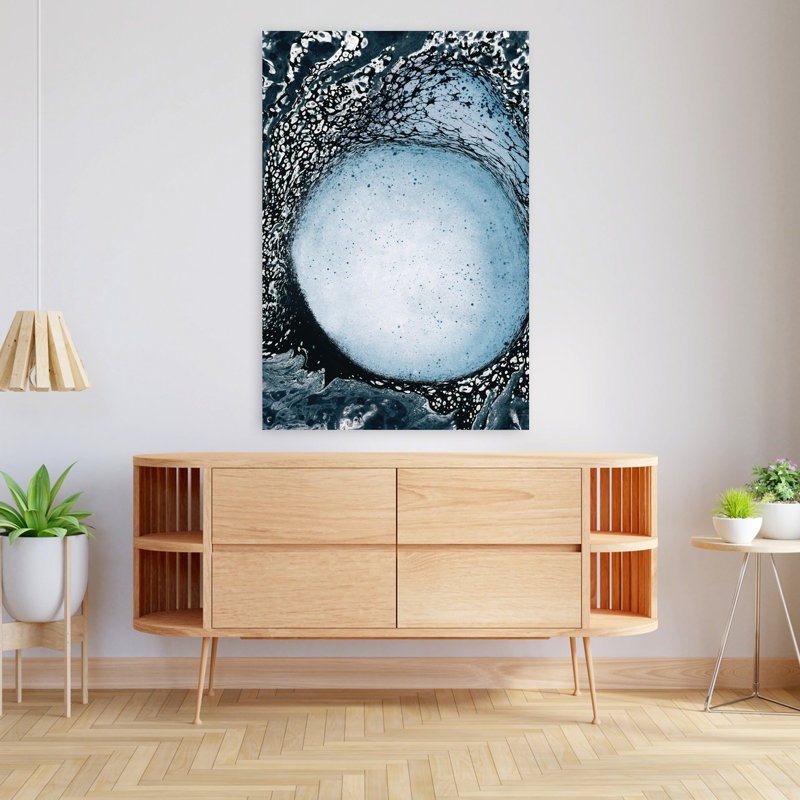 Split Abstract Contemporary Art, 48" H x 32" W