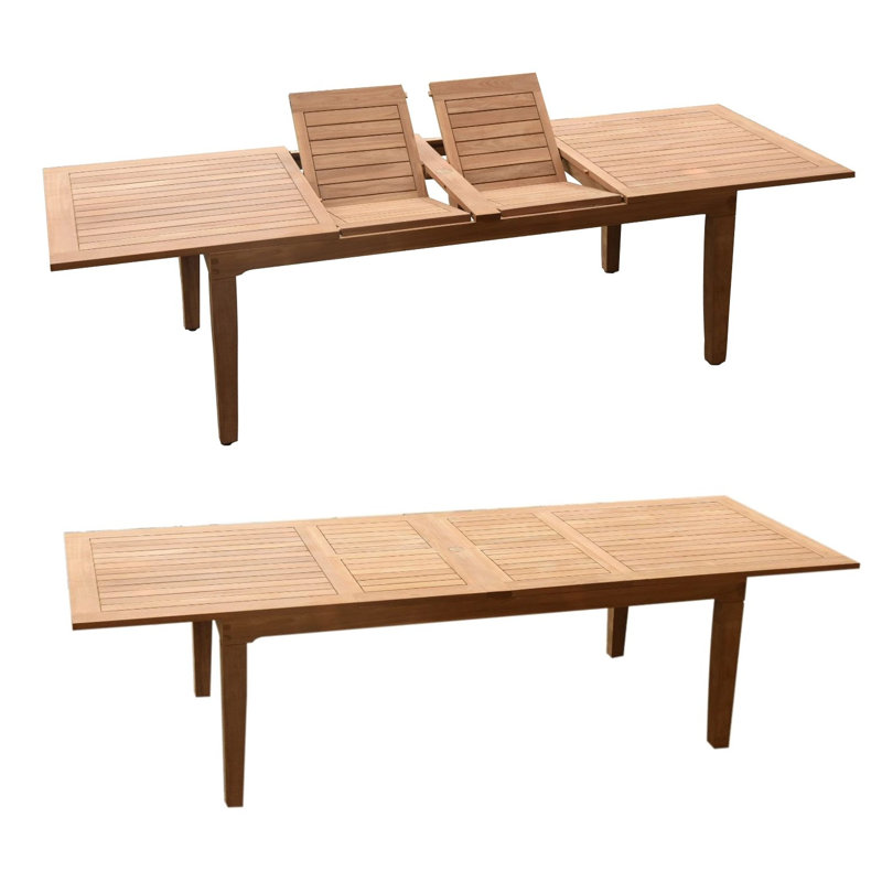Marsily Outdoor 11 - Piece Teak Dining Set, 4