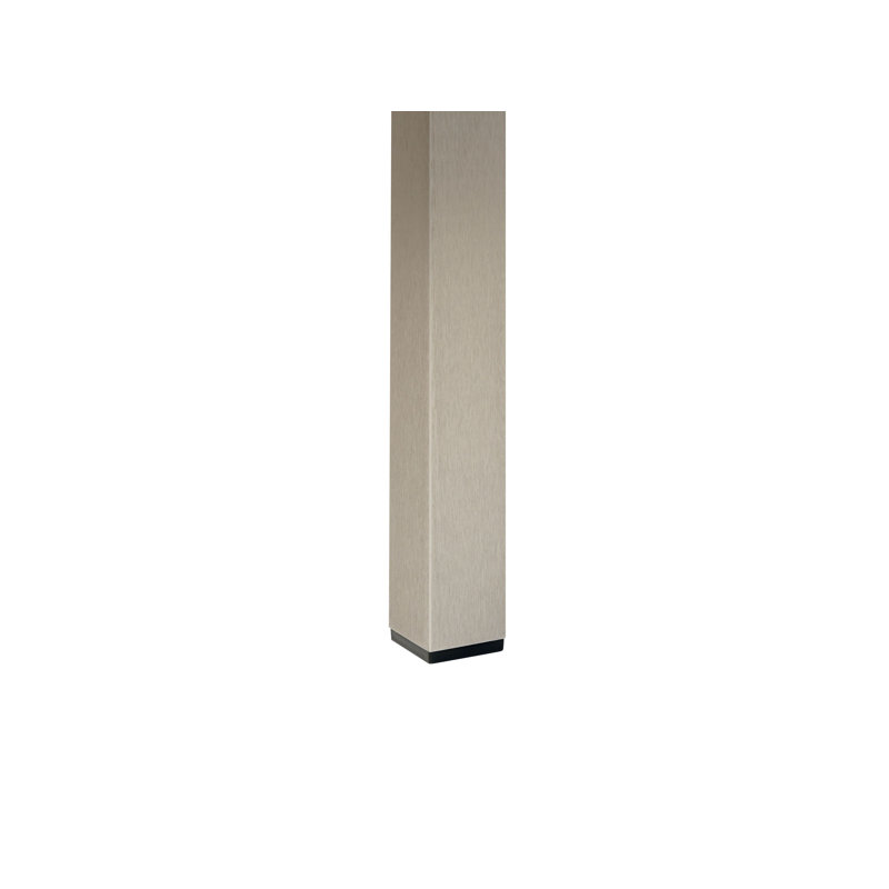 Hillegier Rectangular 180Cm L Table, Silver, Black