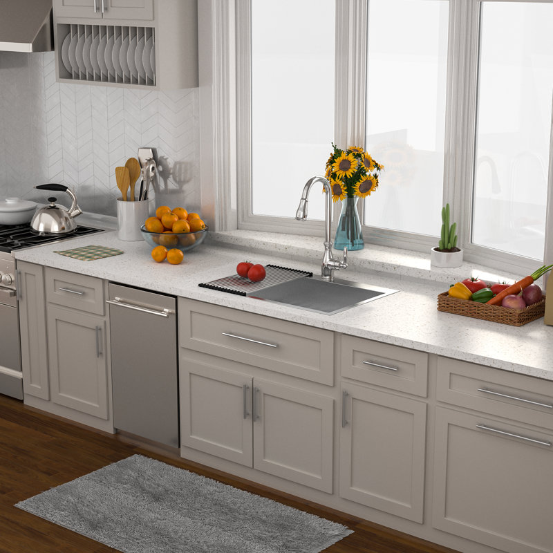 33" L x 22" W Drop-In Kitchen Sink Stainless Steel Single Bowl Kitchen Sink with 1 Faucet Hole
