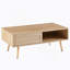 Table basse en rotin de 41,34 po, table basse, table basse en bois, table basse moderne, avec rangement à porte coulissante-1994606119