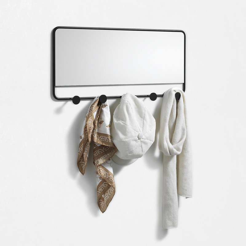 Tawney Steel Wall 5 - Hook Wall Mounted Coat Rack