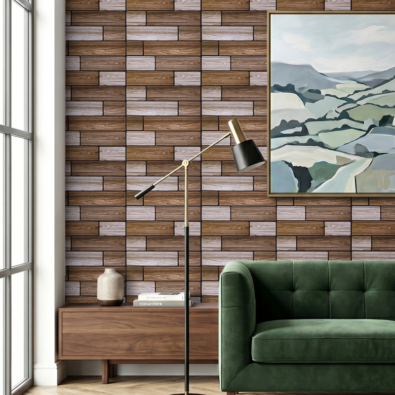 10-Pack 3D Self-Adhesive Wall Tile Stickers