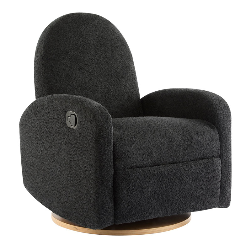 360 Swivel and Glider Recliner Chair, Black
