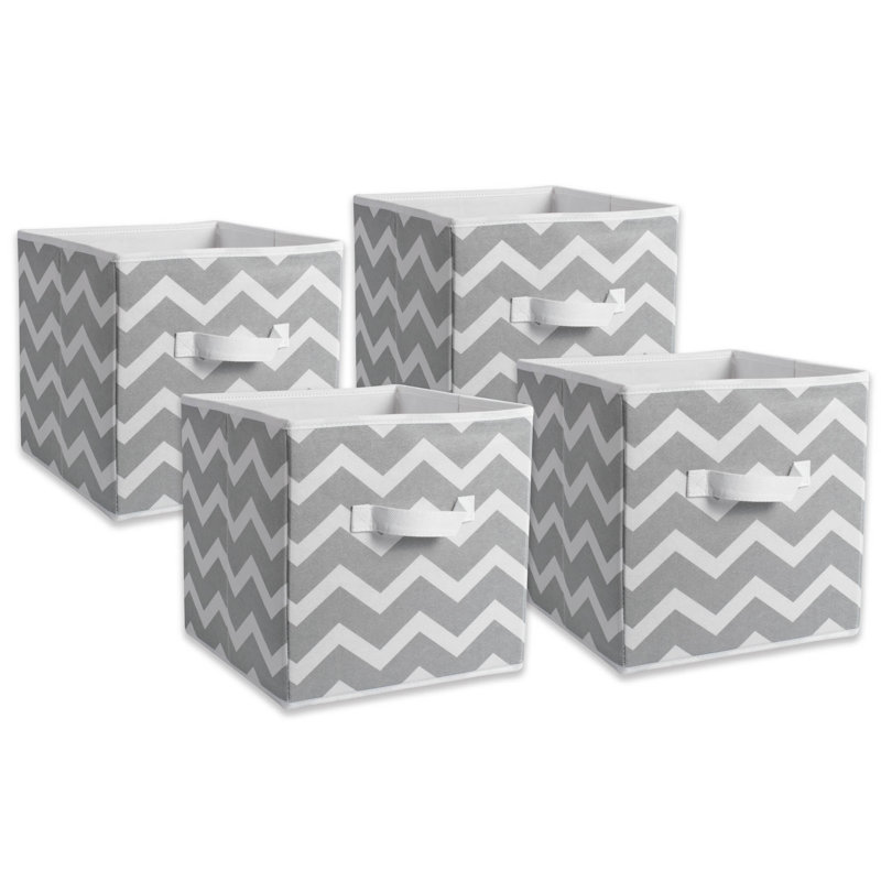 Ebern Designs Amarillis Fabric Decorative Bin, Gray