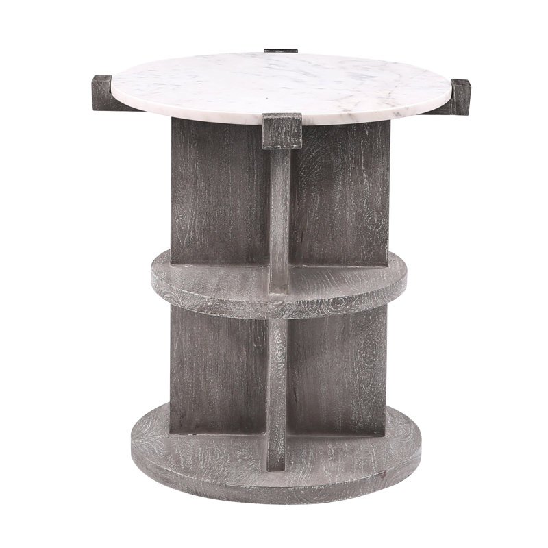 Ivanne Marble Top End Table
